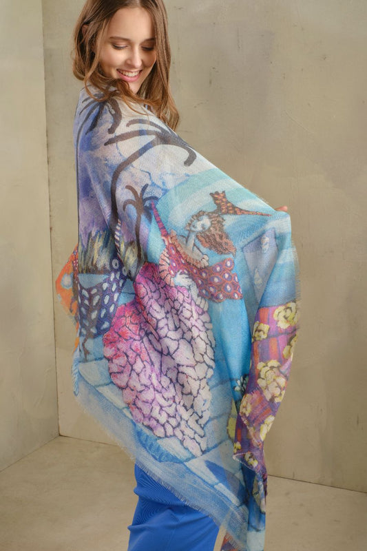 Cuidadoras De Pájaros Mantón Pájaros