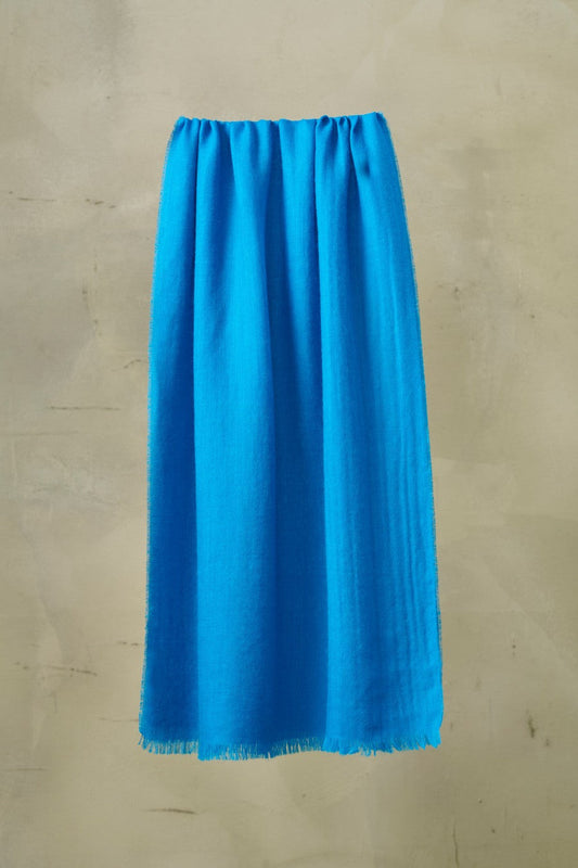 Amareto Mantón Baby Alpaca Color Turquesa