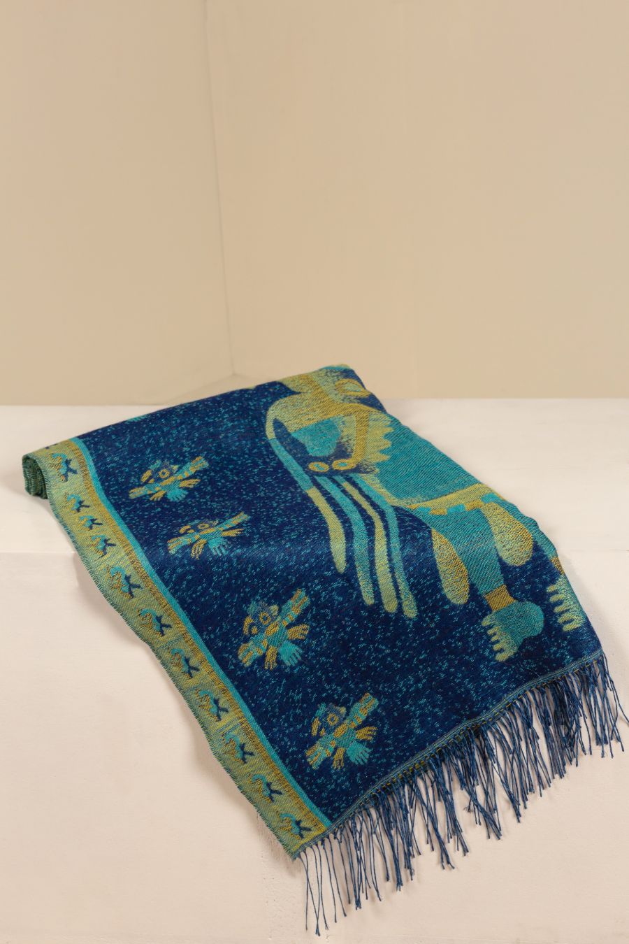 Nazca - 10 Chales Baby Alpaca Color Azul