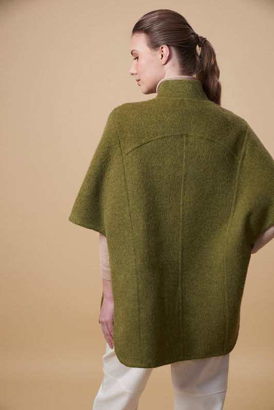 Undecimo Capa Baby Alpaca Color Aguacate &amp; Arena