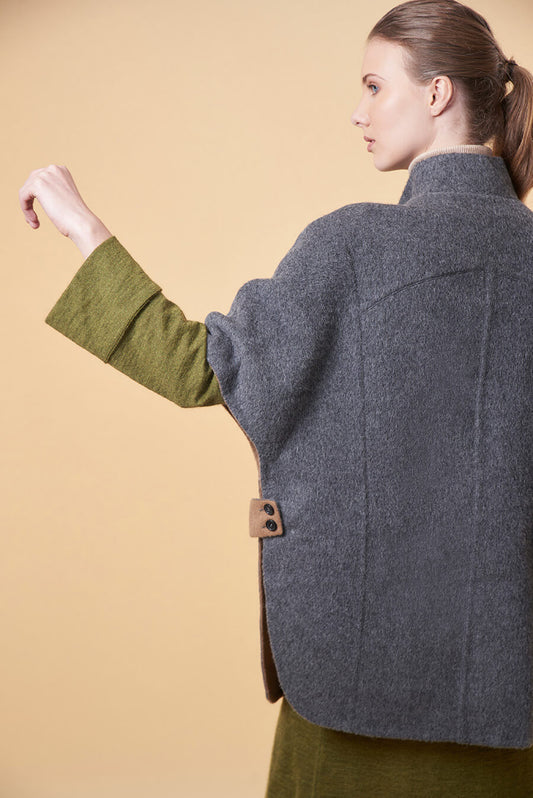 Undecimo Capa Baby Alpaca Color Silex &amp; Camel