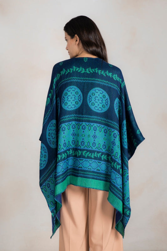 Capa de alpaca bebé color azul