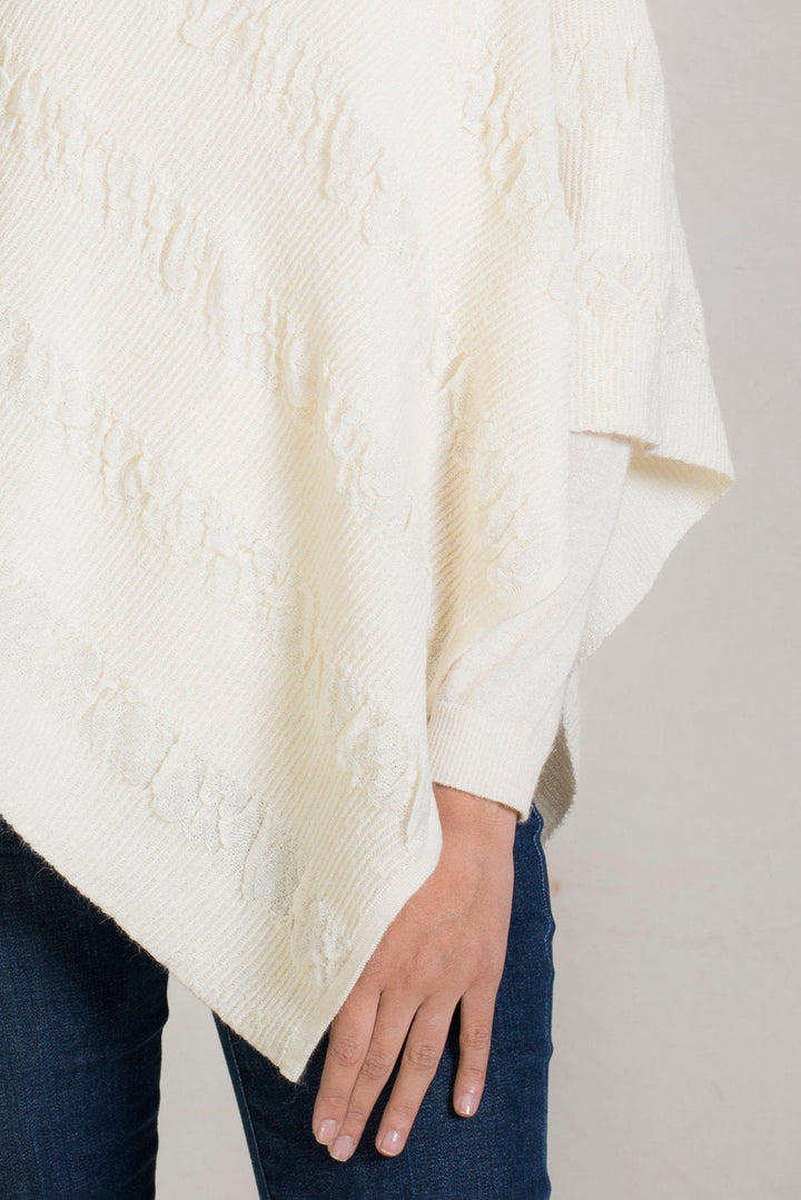 Poncho Rachel Baby Alpaca Color Crudo