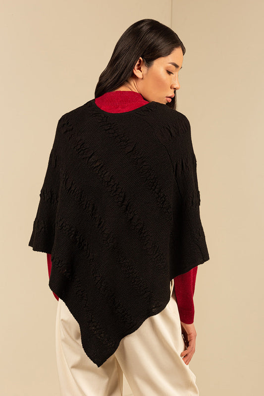Poncho Rachel Baby Alpaca Color Negro