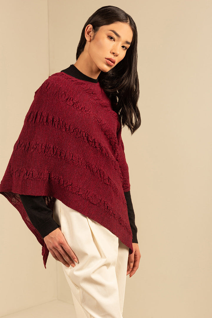 Poncho Rachel Baby Alpaca Color Dhalia