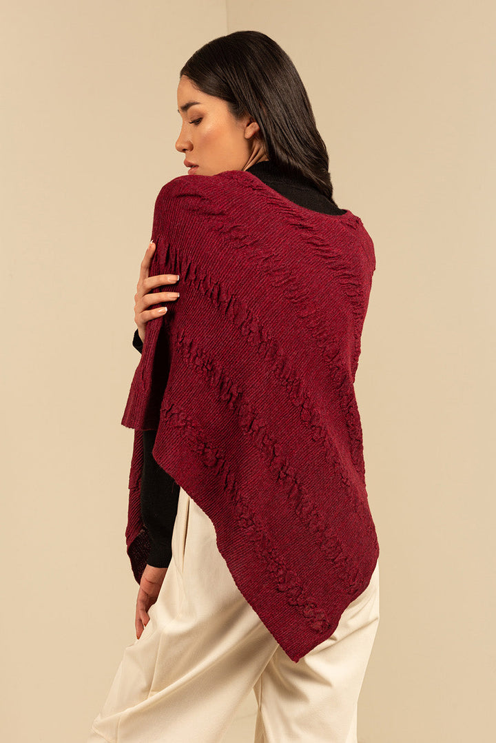 Poncho Rachel Baby Alpaca Color Dhalia