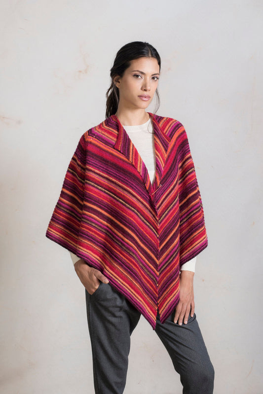 Poncho de Alpaca Bebé Color Rojizo Amargo