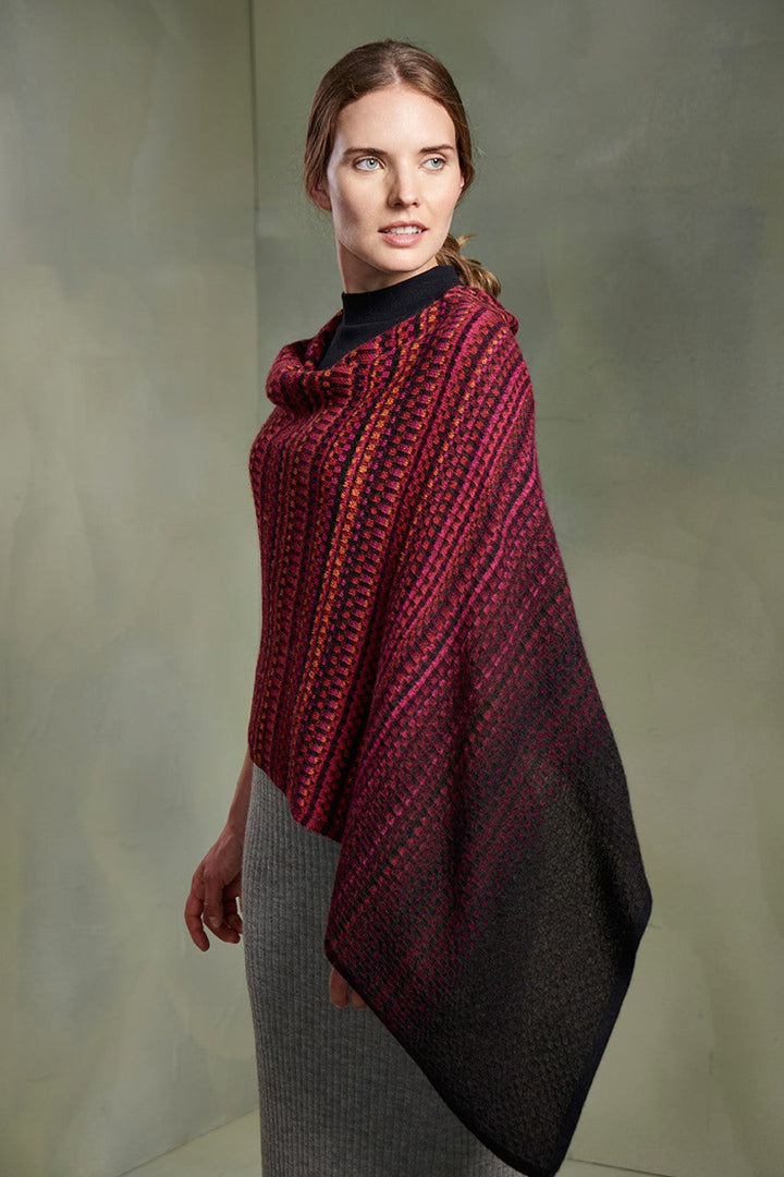 Rapsody Poncho Baby Alpaca Color Burdeos
