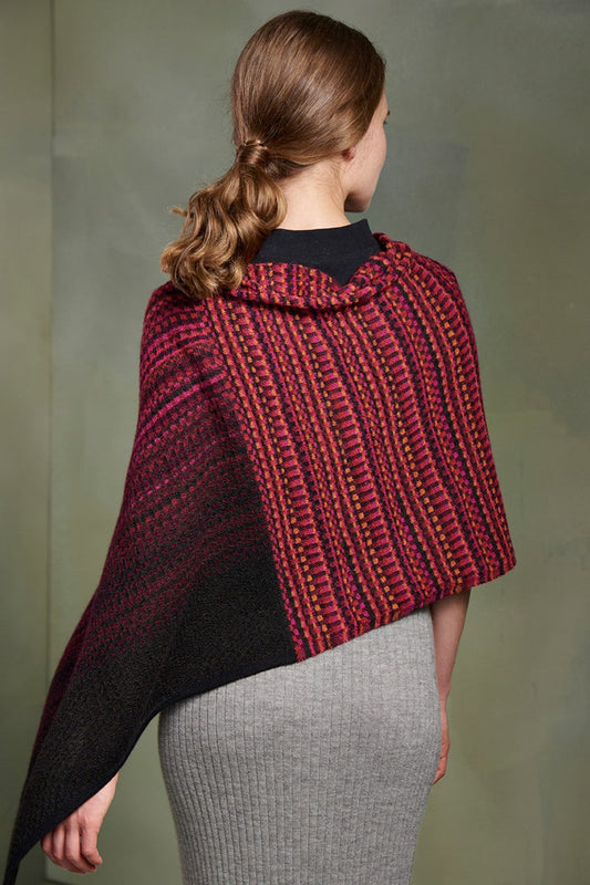 Rapsody Poncho Baby Alpaca Color Burdeos