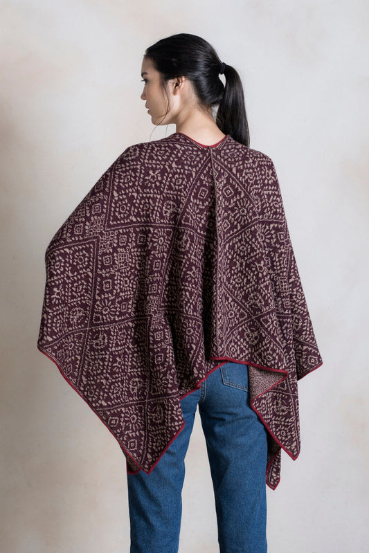 Poncho Rupaska Ii Baby Alpaca Color Amargo