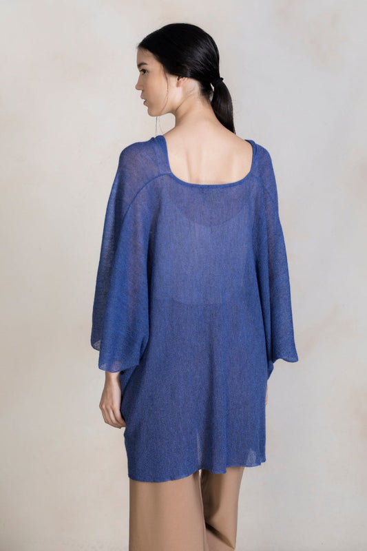 Poncho Romanov Baby Alpaca Color Ultramar