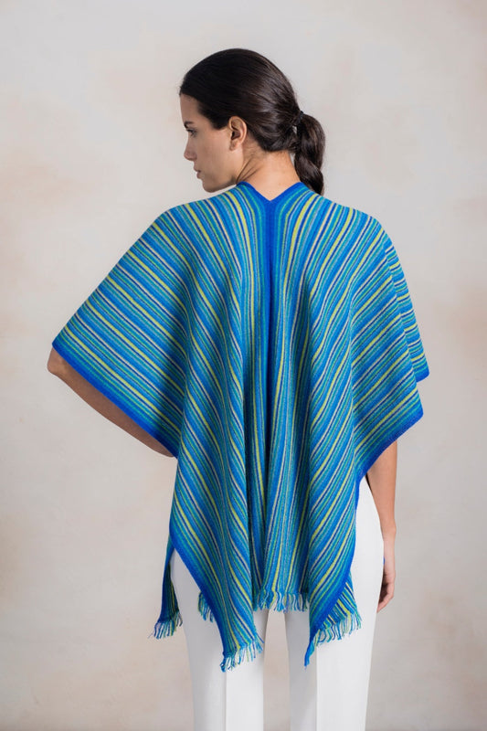 Poncho Arcoiris Bebé Alpaca Color Sonic