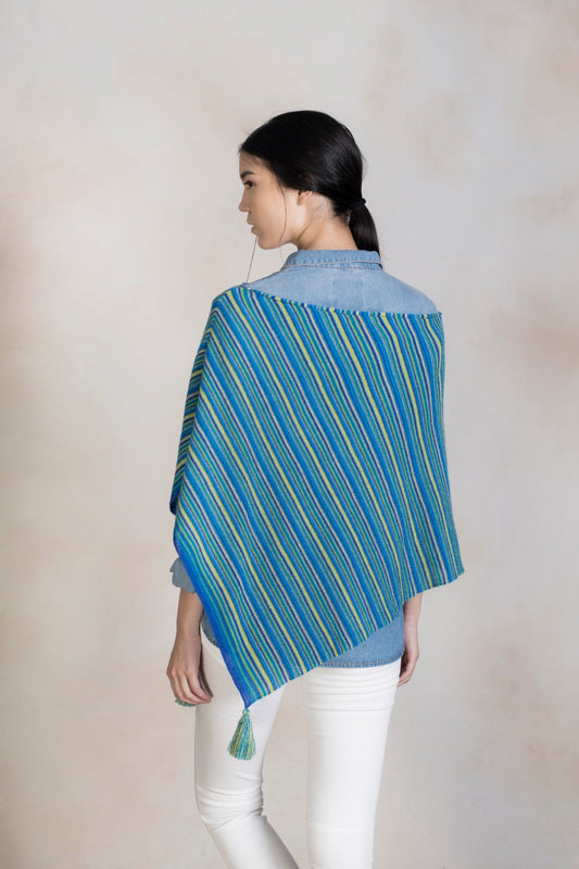 Poncho Rancho Baby Alpaca Color Sonic