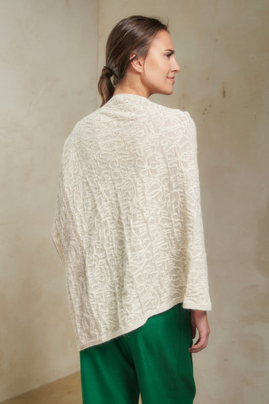 Poncho Sipán Baby Alpaca Color Sabbia