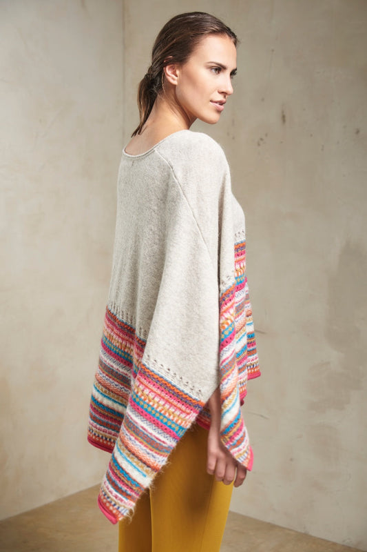 Poncho Saman Baby Alpaca Color Luna