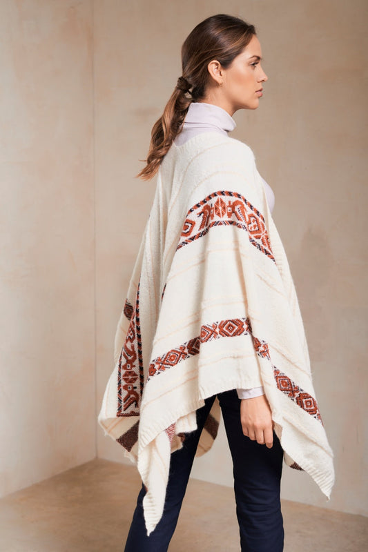 Salinas Poncho Baby Alpaca Color Crudo