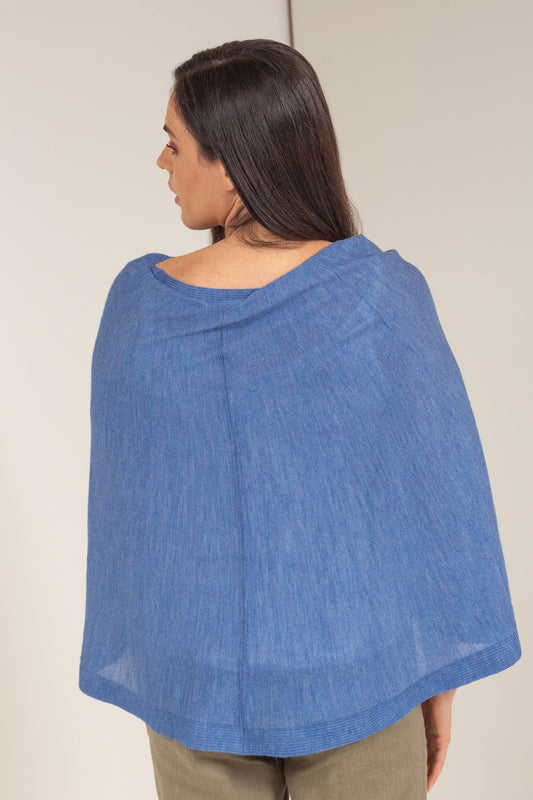 Poncho Sway Baby Alpaca Color Océano