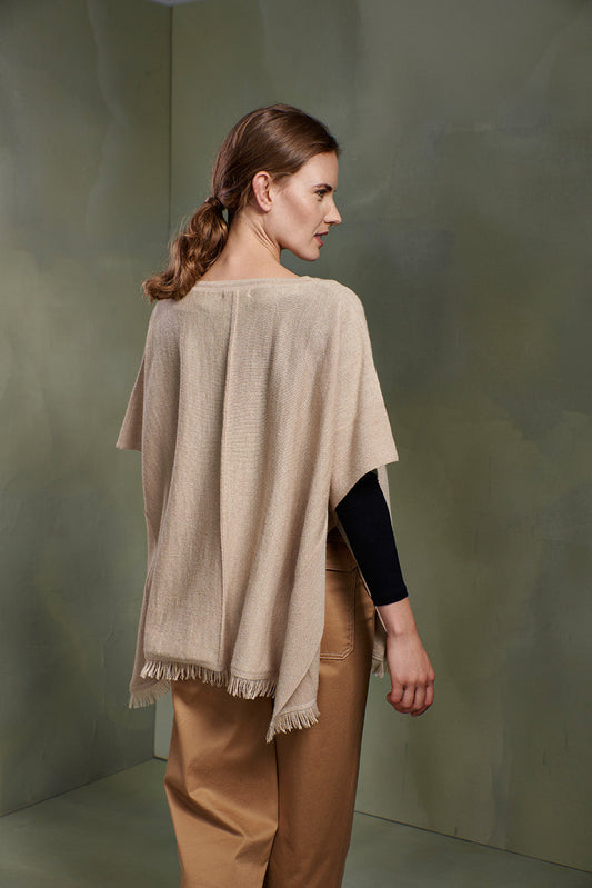 Poncho Taboa Baby Alpaca Color Nómada