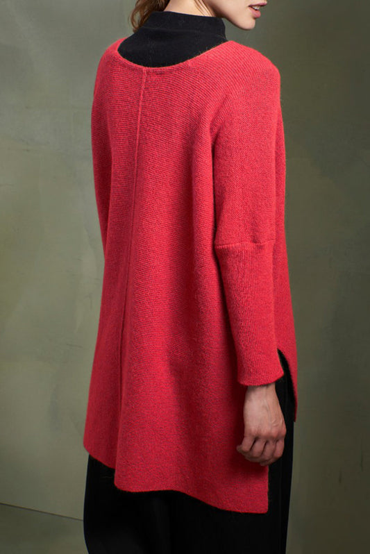 Poncho Tamara Baby Alpaca Color Ruibarbo