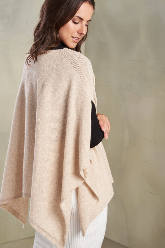 Poncho Tamtam Baby Alpaca Color Masilla
