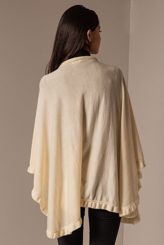 Bromelia Poncho Alpaca 16 Color Crudo