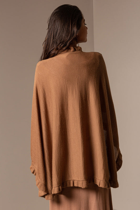 Bromelia Poncho Alpaca 16 Colores Camel
