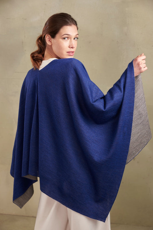 Temira Poncho Baby Alpaca Color Keywest&amp;Thunder