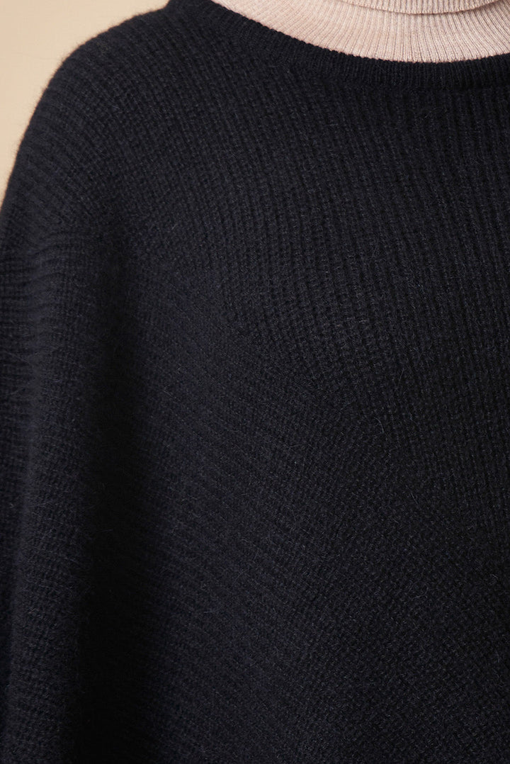 Under Poncho Baby Alpaca Color Black