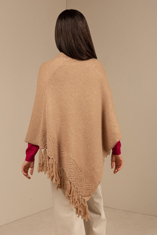 Poncho Ofelia Baby Alpaca Color Croissant