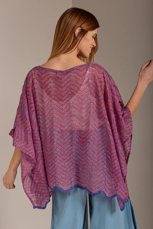 Nosotros Poncho Baby Alpaca Color Titicaca