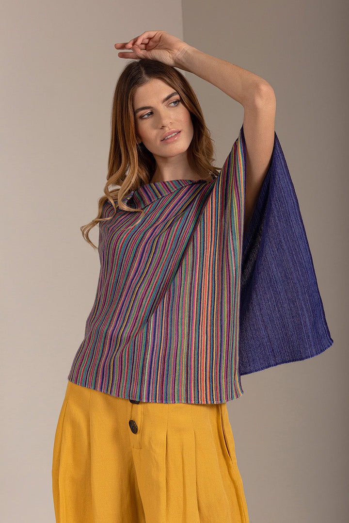 Uamanga Poncho Baby Alpaca Color Spazio