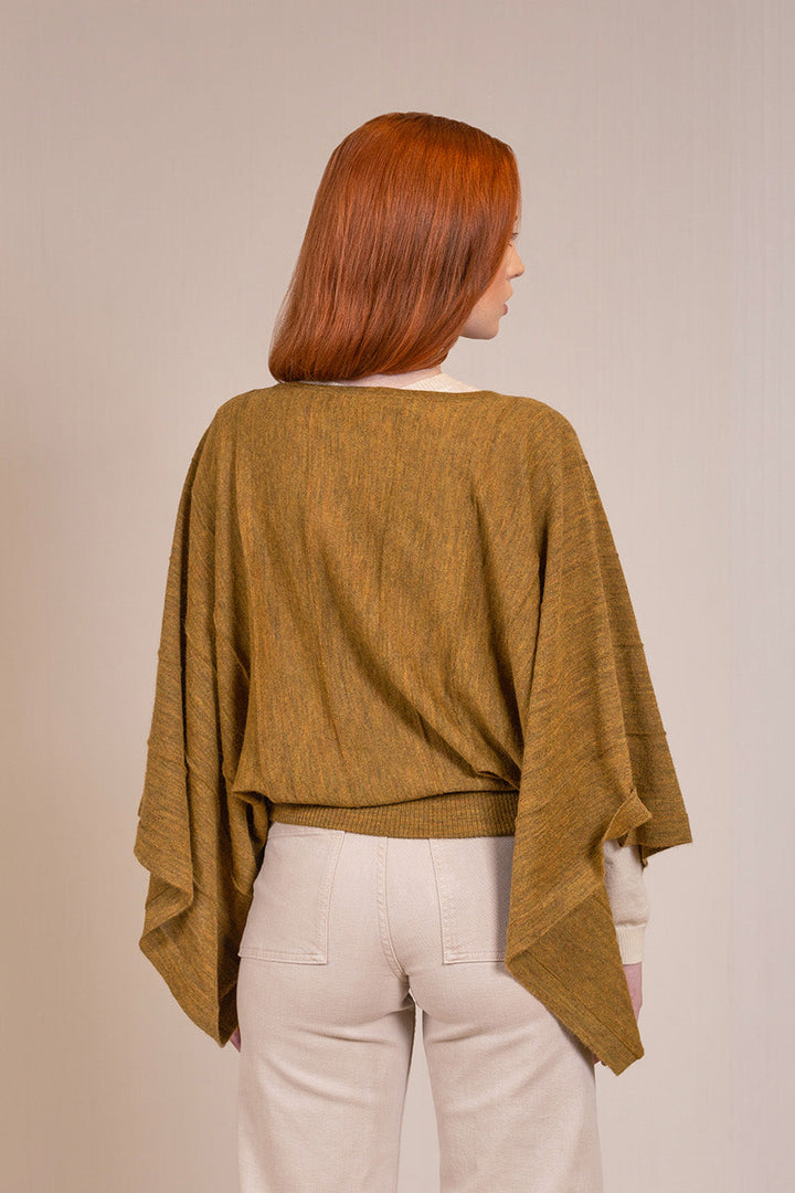 Poncho Vavi Baby Alpaca Color Curry