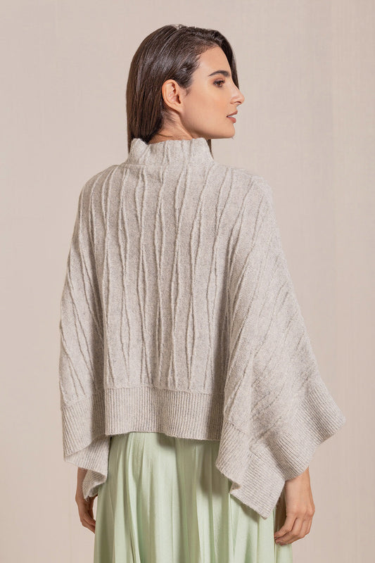 Poncho Valery Baby Alpaca Color Cúmulo