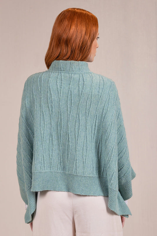 Poncho Valery Baby Alpaca Color Wasabi