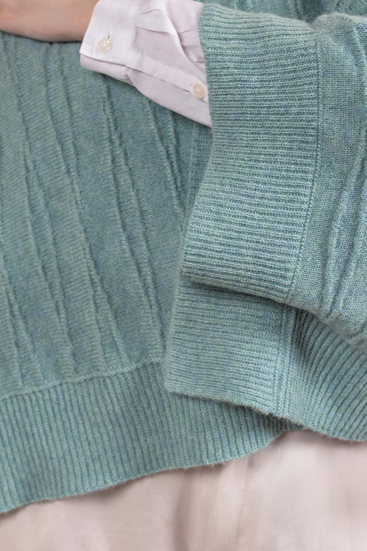 Poncho Valery Baby Alpaca Color Wasabi