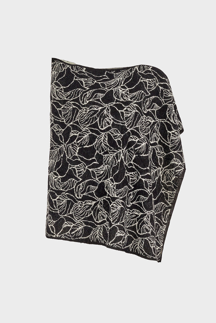 Weiss Poncho Baby Alpaca Color B&w
