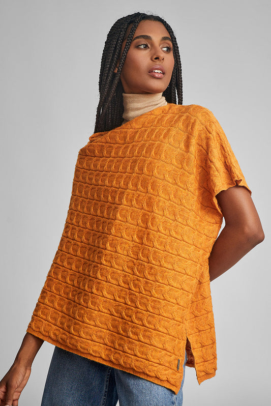 Poncho Sauce Baby Alpaca Color Ara