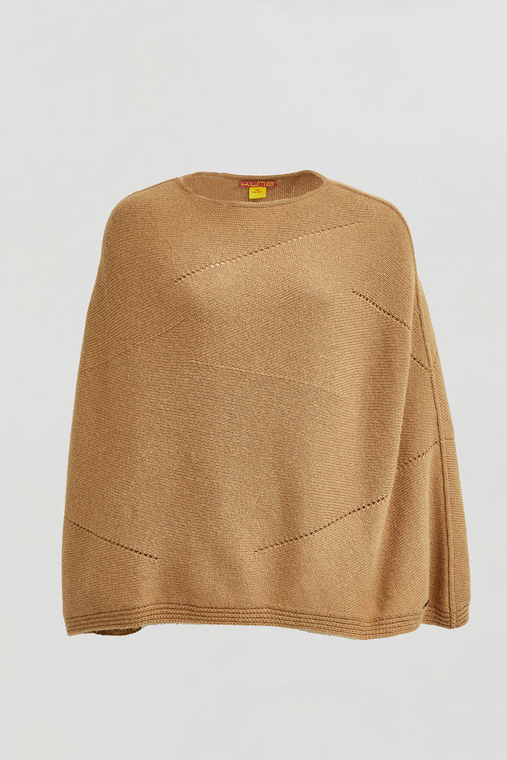 Poncho Wonderland Baby Alpaca Color Semola