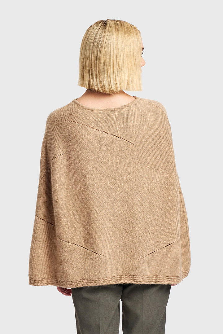 Poncho Wonderland Baby Alpaca Color Semola