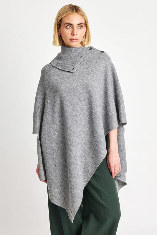 Poncho de Alas Baby Alpaca Color Nuage