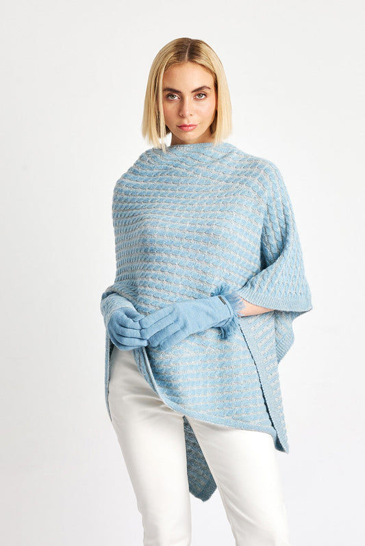 Poncho Wonder Baby Alpaca Color Sueño y Pingüino