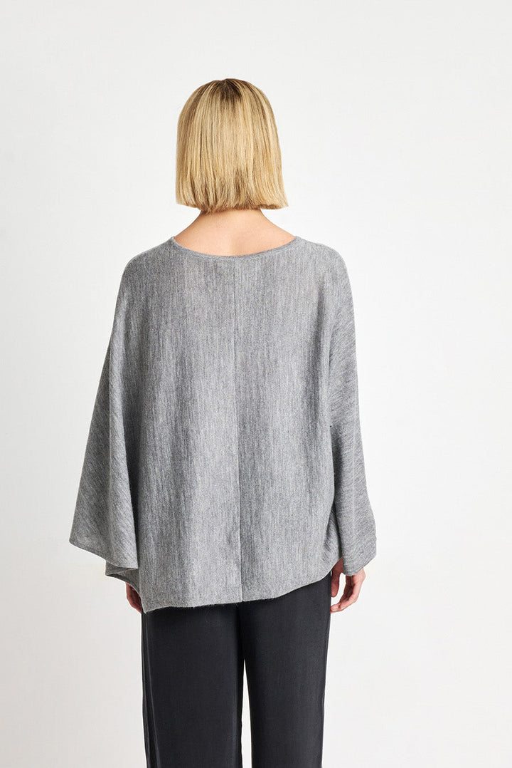 Poncho Wimar Baby Alpaca Color Nuage