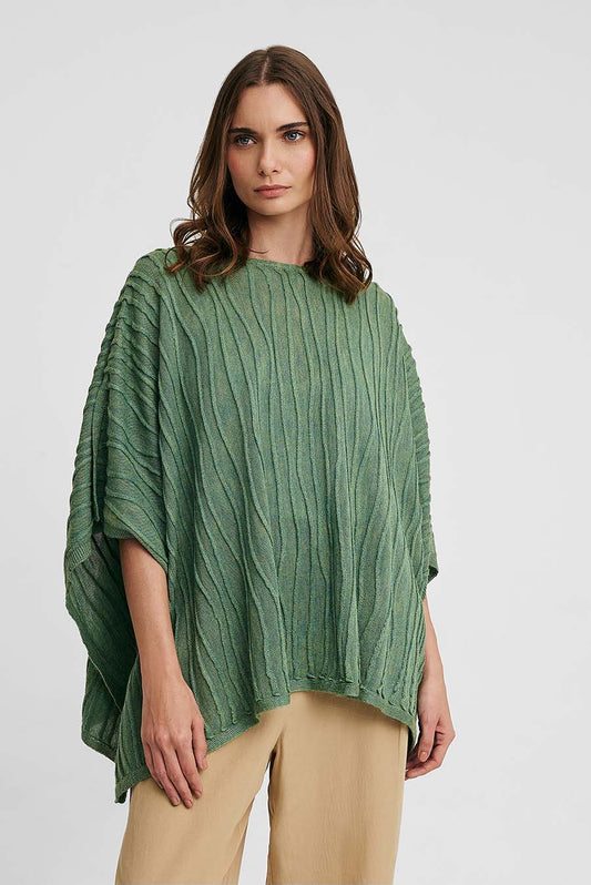 Poncho Wichita Baby Alpaca Color Verde
