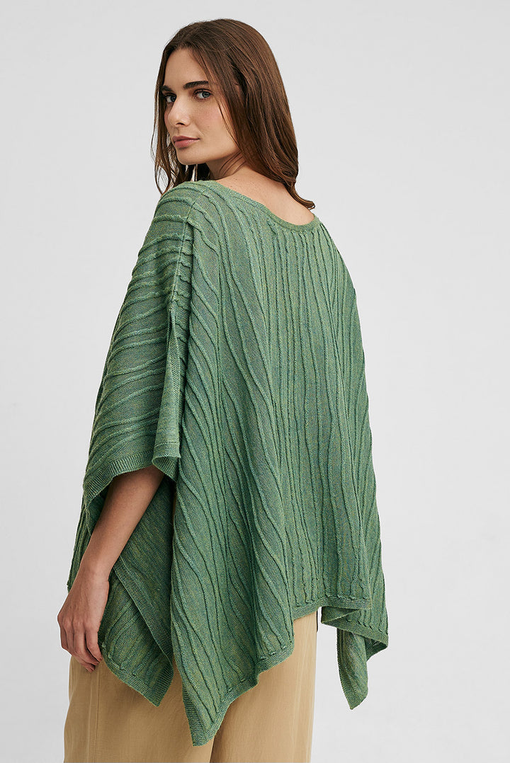 Wichita Poncho Baby Alpaca Color Green