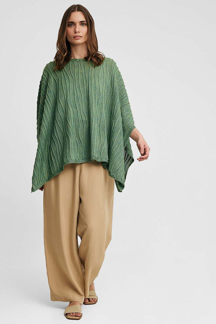 Wichita Poncho Baby Alpaca Color Green
