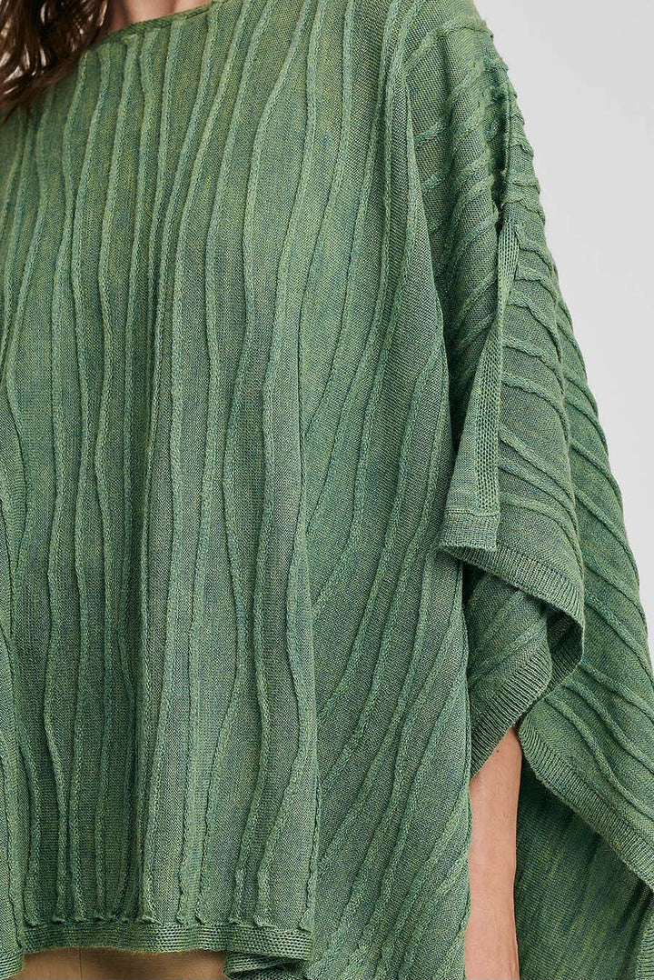 Wichita Poncho Baby Alpaca Color Green