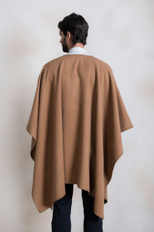 Poncho Chalan Capa Alpaca Color Camel