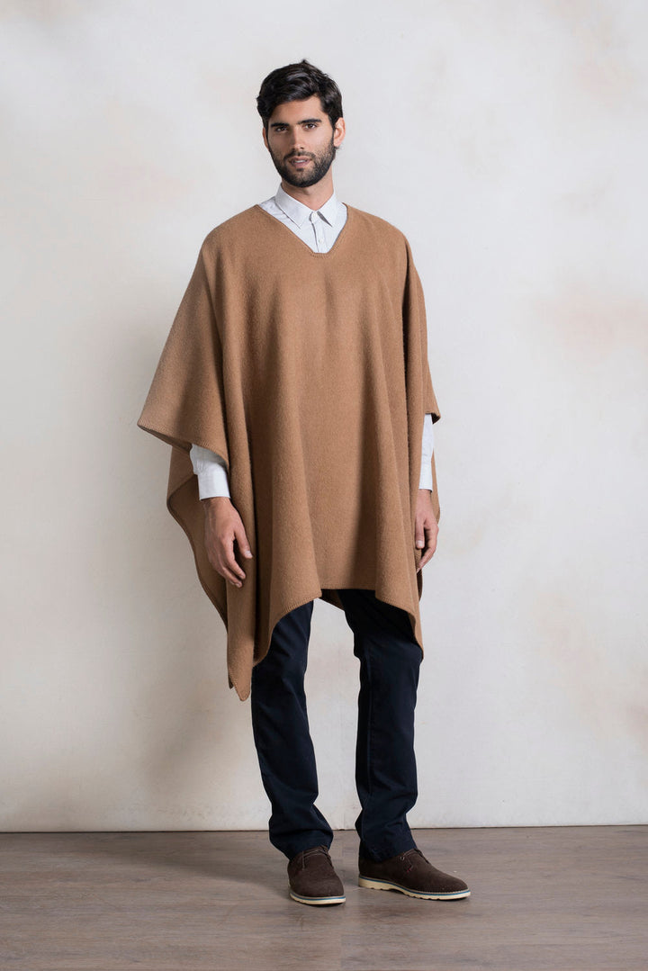 Poncho Chalan Capa Alpaca Color Camel