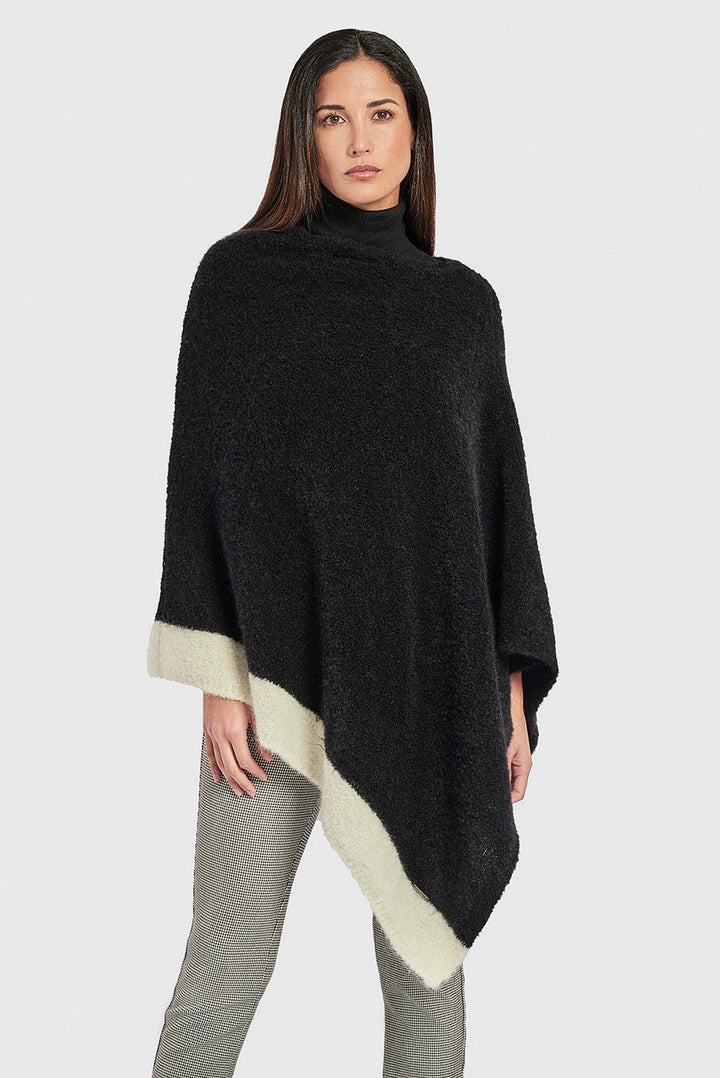 Wasi Poncho Alpaca Color Negro