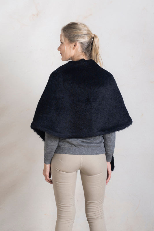 Capa Rebecca Alpaca Suri Color Azul